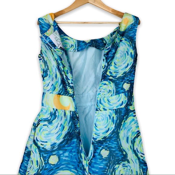 NWOT Modcloth Geode Starry Night Art-To-Wear Dress - Picture 6 of 15